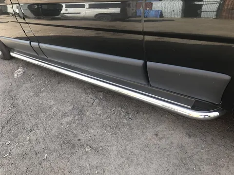 Бокові пороги Premium (2 шт., нерж.) 60 мм, коротка база для Nissan Primastar 2002-2014 рр — Nissan Primastar 2002-2014 гг. DianaParts