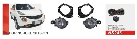 Противотуманки 2015-2019 (2 шт, галоген) для Nissan Juke рр — Nissan Juke 2010-2019 гг. DianaParts