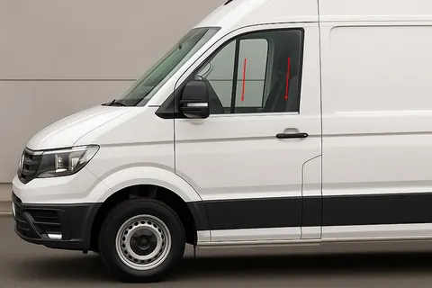 Окантовка вікон (2 шт, нерж.) для Volkswagen Crafter 2016- рр — Volkswagen Crafter 2016- гг. DianaParts