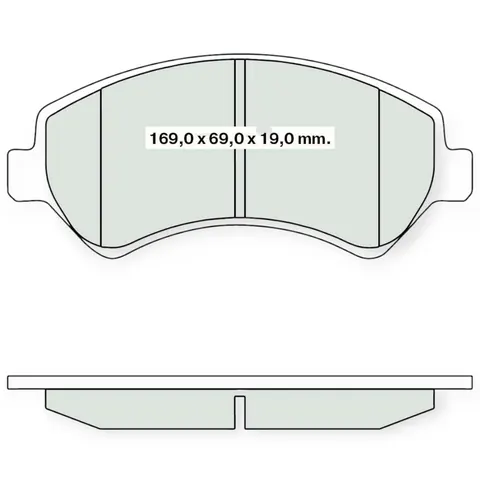 Колодки гальмівні Fiat Ducato-Peugeot Boxer (2006-) 1,7 т, передні Dafmi-Intelli — Гальмівна система DianaParts