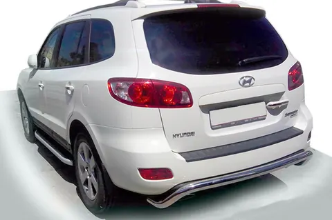 Задня дуга AK007 (нерж.) для Hyundai Santa Fe 2 2006-2012 рр — Hyundai Santa Fe 2 2006-2012 гг. DianaParts