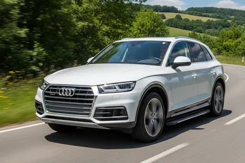 Бокові пороги Bosphorus Grey (2 шт., Алюміній) для Ауди Q5 2017-2025 рр — Audi Q5 2017-2025 гг. DianaParts