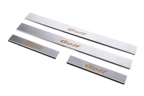 Накладки на пороги Carmos (4 шт, нерж) для Volkswagen Golf 4 1997-2006 рр — Volkswagen Golf 4 1997-2006 гг. DianaParts