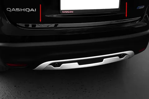 Кромка багажника Чорний Хром (нерж) для Nissan Qashqai 2014-2021 рр — Nissan Qashqai 2014-2021 гг. DianaParts
