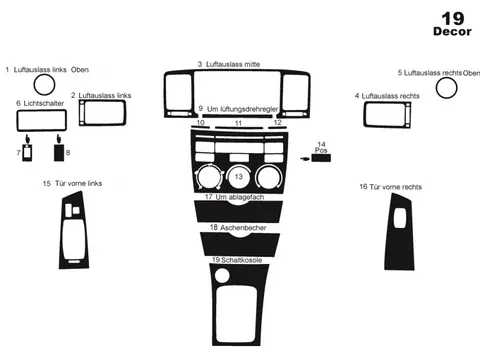 Накладки на панель (2004-2007) карбон для Toyota Corolla рр — Toyota Corolla 2002-2007 гг. DianaParts