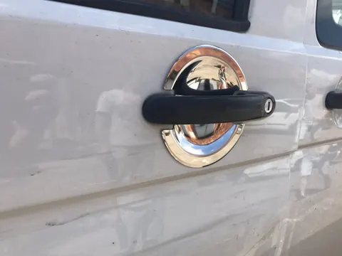 Мильнички під ручки (3 шт, нерж) Carmos - Турецька сталь, 3 шт для Volkswagen Caddy 2004-2010 рр — Volkswagen Caddy 2004-2010 гг. DianaParts