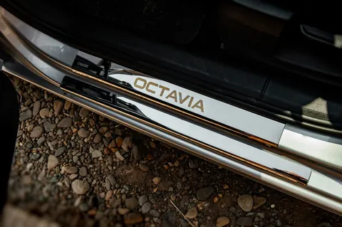 Накладки на пороги Carmos V1 (8 шт., нерж.) для Skoda Octavia III A7 2013-2019 рр — Skoda Octavia III A7 2013-2019 гг. DianaParts
