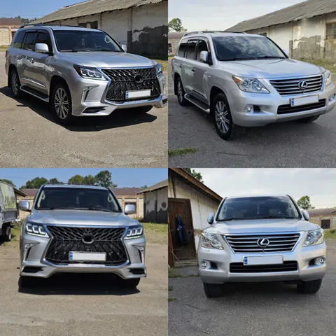 Комплект міні-рестайлінгу з моделі 2008-2015 на TRD Sport (бампер, фари) для Lexus LX570/450d рр — Lexus LX570/450d 2008-2022 гг. DianaParts