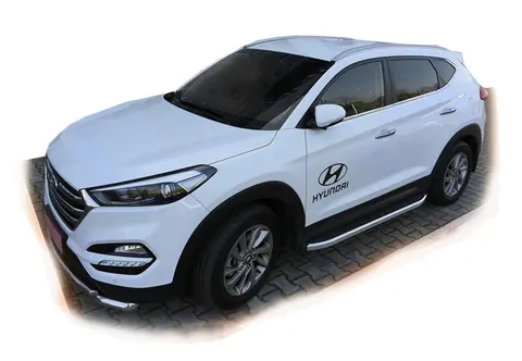 Бокові пороги Fullmond (2 шт., Алюміній) для Hyundai Tucson TL 2016-2021 рр — Hyundai Tucson TL 2016-2021 гг. DianaParts