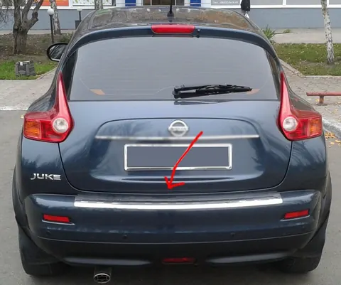 Накладка на задній бампер OmsaLine (нерж) 2010-2014 для Nissan Juke рр — Nissan Juke 2010-2019 гг. DianaParts