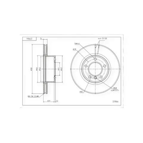 Диск гальмівний BMW 1 (E81), 3 (E90) передній (300x24mm) HART — Гальмівна система DianaParts