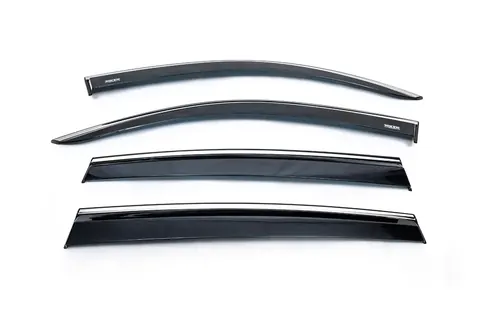 Вітровики з хромованим молдингом (4 шт., Niken) для Volkswagen Tiguan 2016-2023 рр — Volkswagen Tiguan 2016-2023 гг. DianaParts