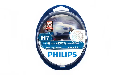 Лампа головного світла Philips H7 55W 12972RV Racing Vision 150% — Универсальные аксессуары DianaParts
