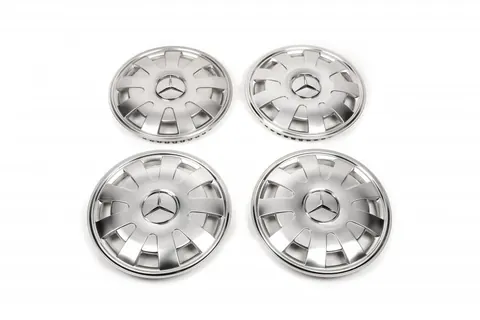 Ковпаки з нержавійки Пелюстки (1-катковий, 4 шт) для Mercedes Sprinter W907/W910 2018- рр — Mercedes Sprinter W907/W910 2018- гг. DianaParts