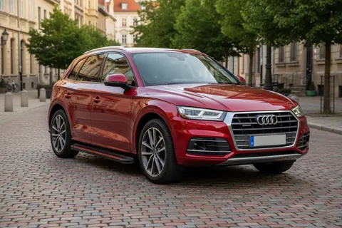 Бокові пороги Maya Red (2 шт., алюміній) для Ауди Q5 2017-2025 рр — Audi Q5 2017-2025 гг. DianaParts