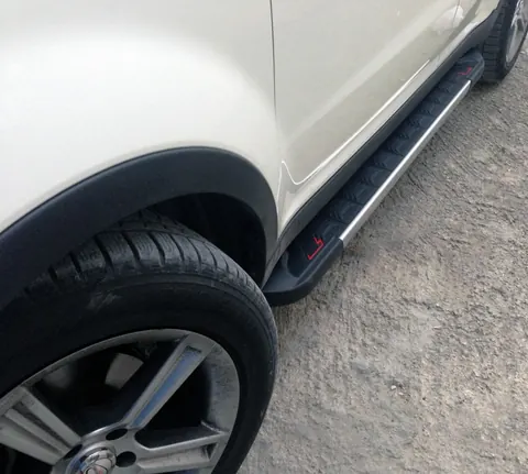Бокові пороги RedLine V1 (2 шт., Алюміній) для SsangYong Korando 2010-2019 рр — SsangYong Korando 2010-2019 гг. DianaParts