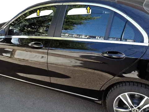 Верхня окантовка вікон (нерж) для Mercedes C-сlass W205 2014-2021 рр — Mercedes C-сlass W205 2014-2021 гг. DianaParts