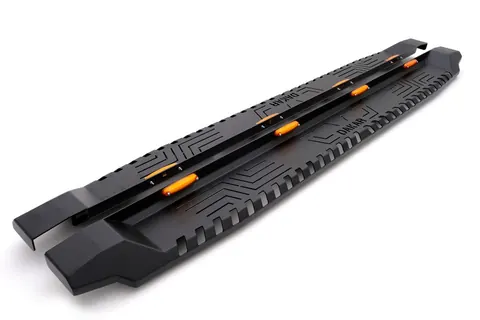 Бокові пороги Dakar V1 з LED (2 шт, метал) для Mitsubishi L200 2006-2015 рр — Mitsubishi L200 2006-2015 гг. DianaParts