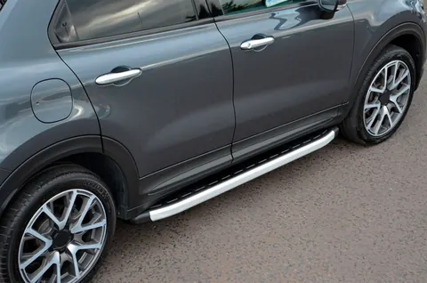 Бокові пороги Fullmond (2 шт., алюміній) для Fiat 500X 2014-2024 рр — Fiat 500X 2014-2024 гг. DianaParts