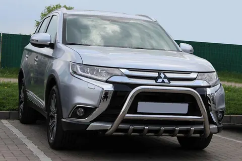 Кенгурятник WT003 (нерж.) для Mitsubishi Outlander 2012-2021 рр — Mitsubishi Outlander 2012-2021 гг. DianaParts