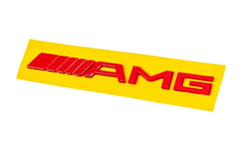 Шильдик AMG (20см, ABS, червоний) для Mercedes-Benz — Mercedes-Benz DianaParts