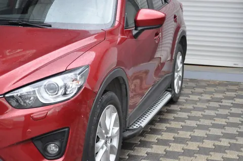 Бокові пороги Allmond Grey (2 шт., алюм) для Mazda CX-5 2012-2017 рр — Mazda CX-5 2012-2017 гг. DianaParts