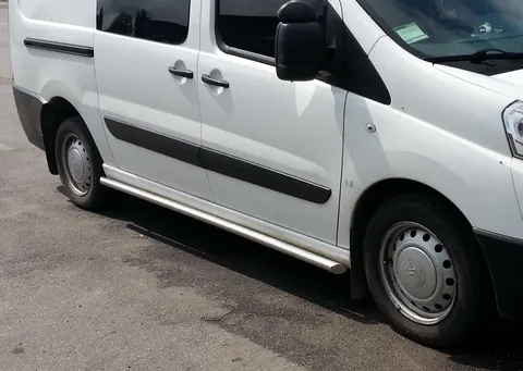 Бічні труби (2 шт., нерж) 70мм, Довга база для Peugeot Expert 2007-2016 рр — Peugeot Expert 2007-2016 гг. DianaParts