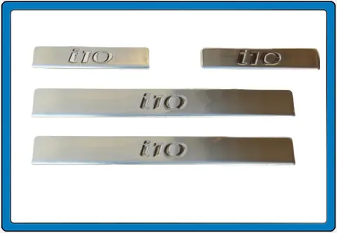 Накладки на пороги OmsaLine (4 шт., нерж.) для Hyundai I-10 2008-2013 рр — Hyundai I-10 2008-2013 гг. DianaParts