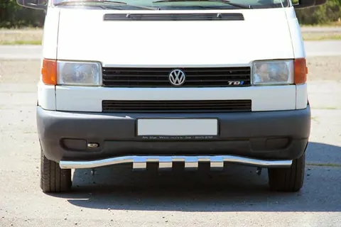Передній захист з грилем ST010 (нерж) 60мм для Volkswagen T4 Caravelle/Multivan 1990-2003 рр — Volkswagen T4 Caravelle/Multivan 1990–2003 гг. DianaParts