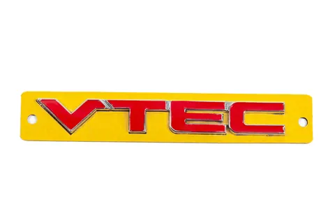 Напис VTEC червоний з хром (110мм на 15мм) для Honda — Honda DianaParts