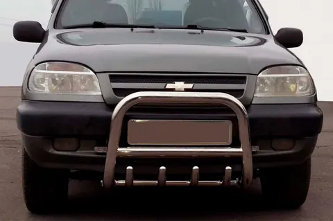Кенгурятник QT006 (нерж) для Chevrolet Niva 1998-2020 рр — Chevrolet Niva 1998-2020 гг. DianaParts