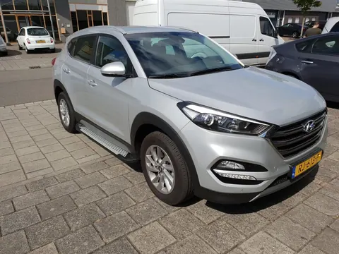 Бокові пороги Allmond Grey (2 шт., алюміній) для Hyundai Tucson TL 2016-2021 рр — Hyundai Tucson TL 2016-2021 гг. DianaParts
