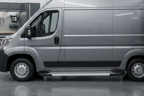 Бокові пороги New Vision Grey (2 шт., алюміній) Коротка база для Peugeot Boxer 2006-2025 рр — Peugeot Boxer 2006-2025 гг. DianaParts