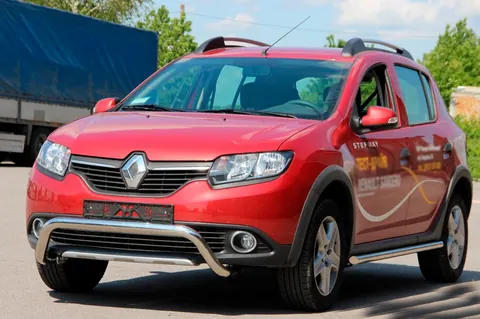 Передня дуга WT007 (нерж.) для Dacia Sandero 2013-2020 рр — Dacia Sandero 2013-2020 гг. DianaParts