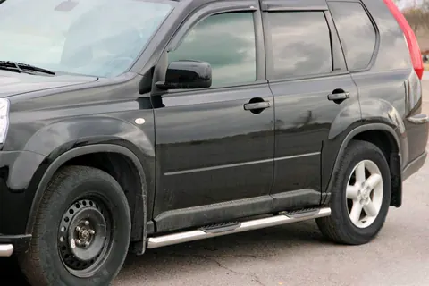 Бічні труби BB002 (2 шт., нерж) для Nissan X-trail T31 2007-2014 рр — Nissan X-trail T31 2007-2014 гг. DianaParts