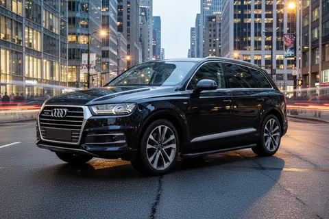 Бокові пороги Allmond Black (2 шт., Алюміній) для Ауди Q7 2015-2026 рр — Audi Q7 2015–2026 гг. DianaParts
