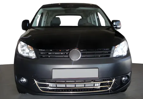 Накладки на передній бампер Trend (3 част., нерж) для Volkswagen Caddy 2010-2015 рр — Volkswagen Caddy 2010-2015 гг. DianaParts