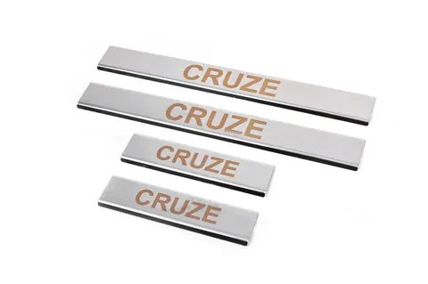 Накладки на пороги V1 (4 шт., Carmos) для Chevrolet Cruze 2009-2015 рр — Chevrolet Cruze 2009–2015 гг. DianaParts