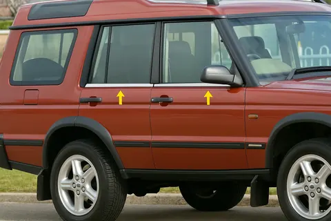 Окантовка вікон (4 шт., нерж.) для Land Rover Discovery II 1998-2004 рр — Land Rover Discovery II 1998-2004 гг. DianaParts