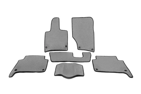 Килимки EVA (сірі) 3 ряди (6 килимків) для Ауди Q7 2005-2015 рр — Audi Q7 2005-2015 гг. DianaParts
