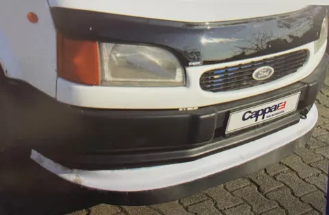 Накладка на передній бампер ЛІП (чорна) для Ford Transit 1991-2000 рр — Ford Transit 1991-2000 гг. DianaParts