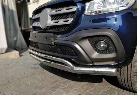 Передній подвійний ус Vegas (нерж, 76мм) для Mercedes X class 2017-2020 рр — Mercedes X class 2017-2020 гг. DianaParts