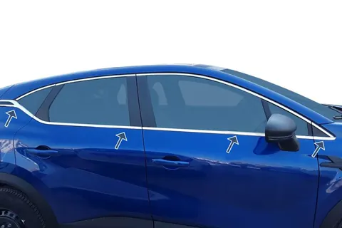Окантовка вікон (8 шт, нерж.) для Renault Captur 2019- рр — Renault Captur 2019- гг. DianaParts