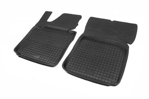 Гумові килимки з бортом (2 шт, Polytep) для Volkswagen Caddy 2010-2015 рр — Volkswagen Caddy 2010-2015 гг. DianaParts