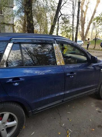 Молдинг дверних стійок (6 шт, нерж.) для Hyundai Santa Fe 2 2006-2012 рр — Hyundai Santa Fe 2 2006-2012 гг. DianaParts