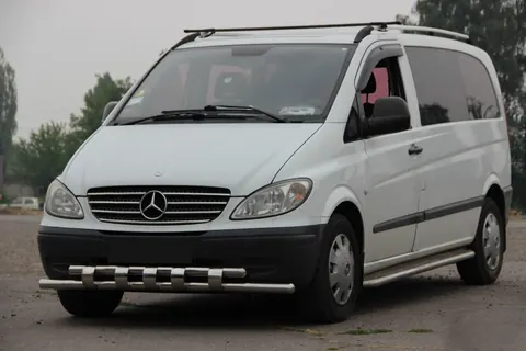 Передній захист Shark ST015 (нерж) для Mercedes Viano 2004-2014 рр — Mercedes Viano 2004-2014 гг. DianaParts
