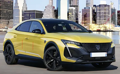Молдини на двері (4 шт, нерж) для Peugeot 408 2022- рр — Peugeot 408 2022- гг. DianaParts