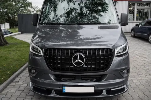 Нижня накладка на передній бампер (під фарбування) для Mercedes Sprinter W907/W910 2018- рр — Mercedes Sprinter W907/W910 2018- гг. DianaParts