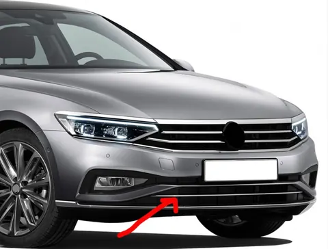 Верхня смужка в бампер (2019-2026, 1 шт, нерж) для Volkswagen Passat B8 рр — Volkswagen Passat B8 2015-2023 гг. DianaParts