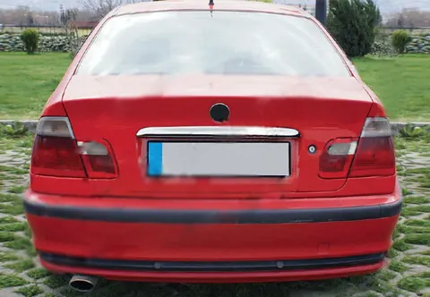 Хром планка над номером OmsaLine - Італійська нержавійка для BMW 3 серія E46 1998-2006 рр — BMW 3 серия E46 1998-2006 гг. DianaParts